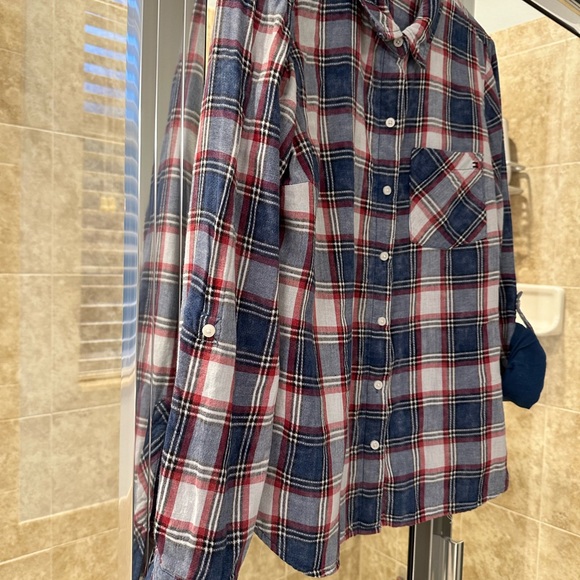 Tommy Hilfiger patriotic plaid size Large button down shirt - Picture 4 of 8